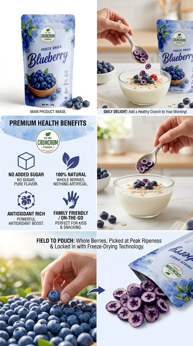 Crunchum Foods Freeze Dried Blueberry - 20g