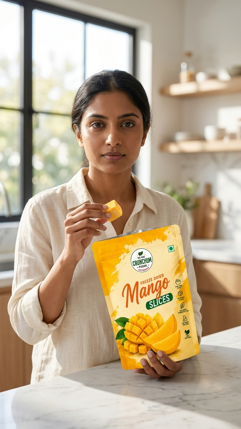 Crunchum Foods Freeze Dried Mango Slices - 20g