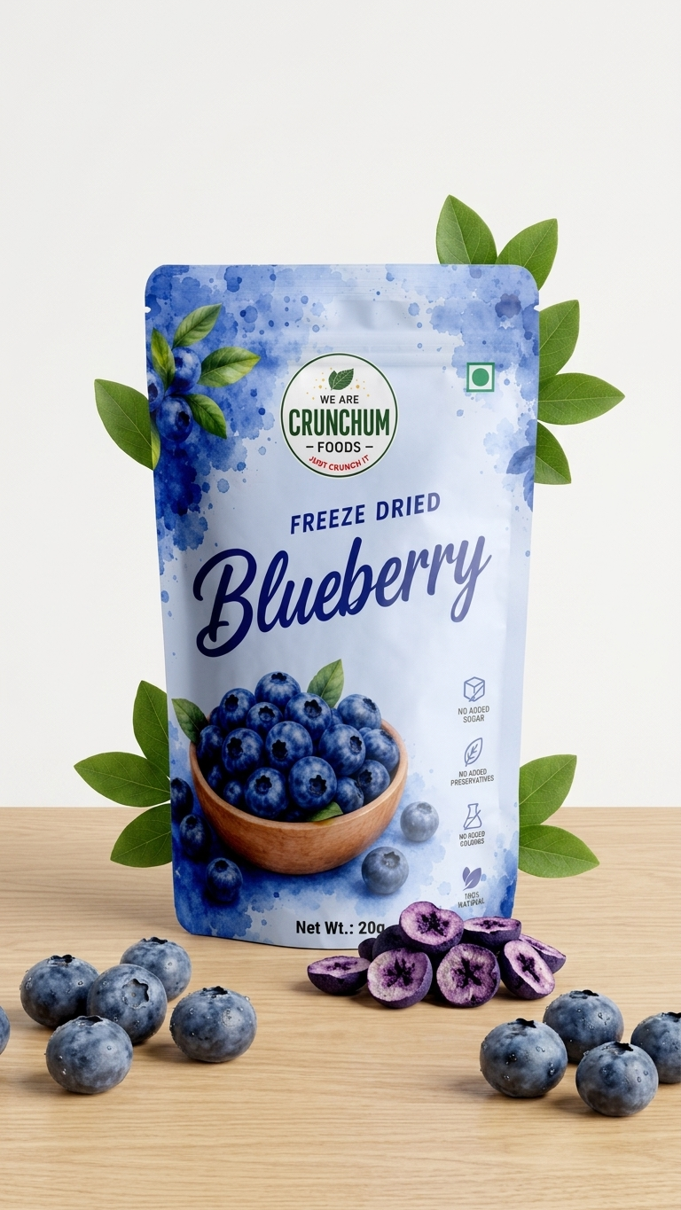 Crunchum Foods Freeze Dried Blueberry - 20g