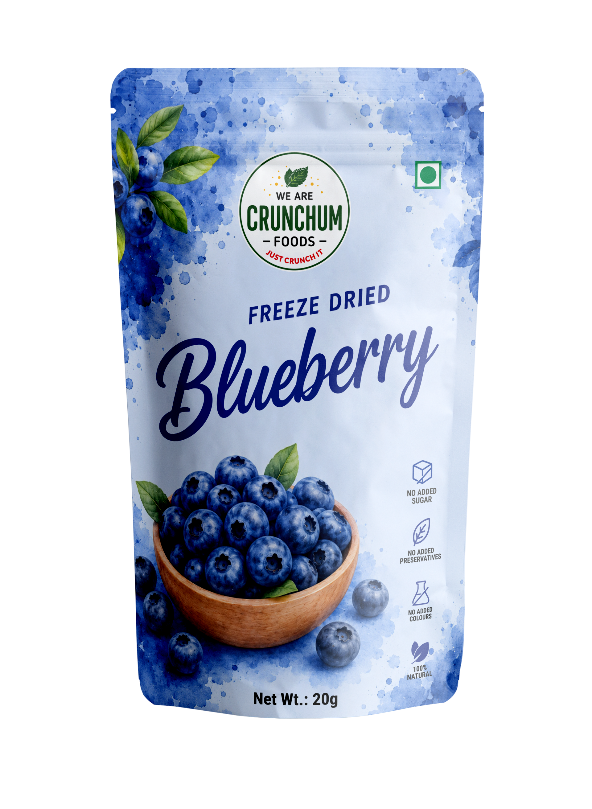 Crunchum Foods Freeze Dried Blueberry - 20g
