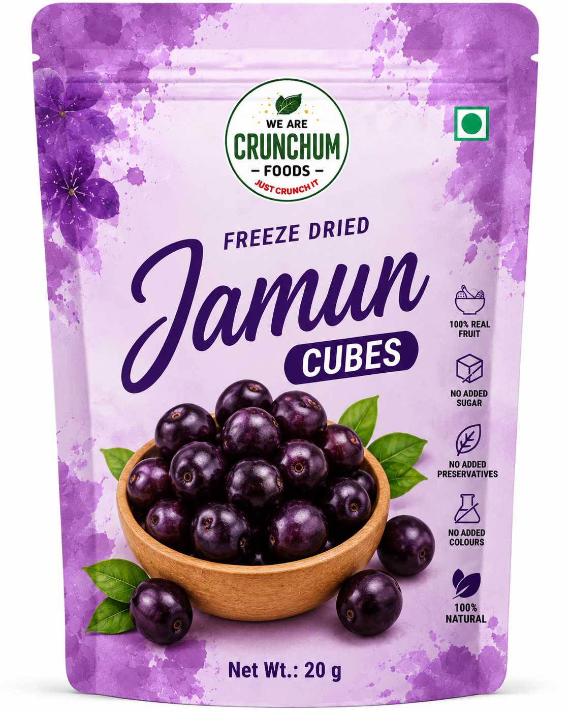 Freeze-Dried Jamun Cubes